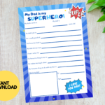 Fathers Day Printable blue