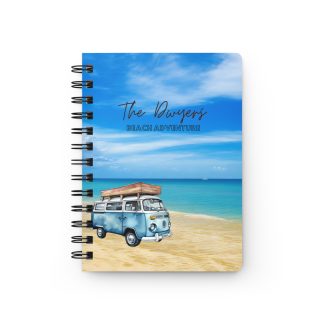 Beach Camping Spiral Bound Journal, Travel Diary, Adventure Notebook, Outdoor Writing Book, Vacation Memories Pad